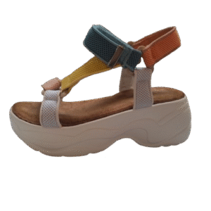 Sandalia tipo “ugly sneaker”/trekking con plataforma gruesa multicolor verano 2025